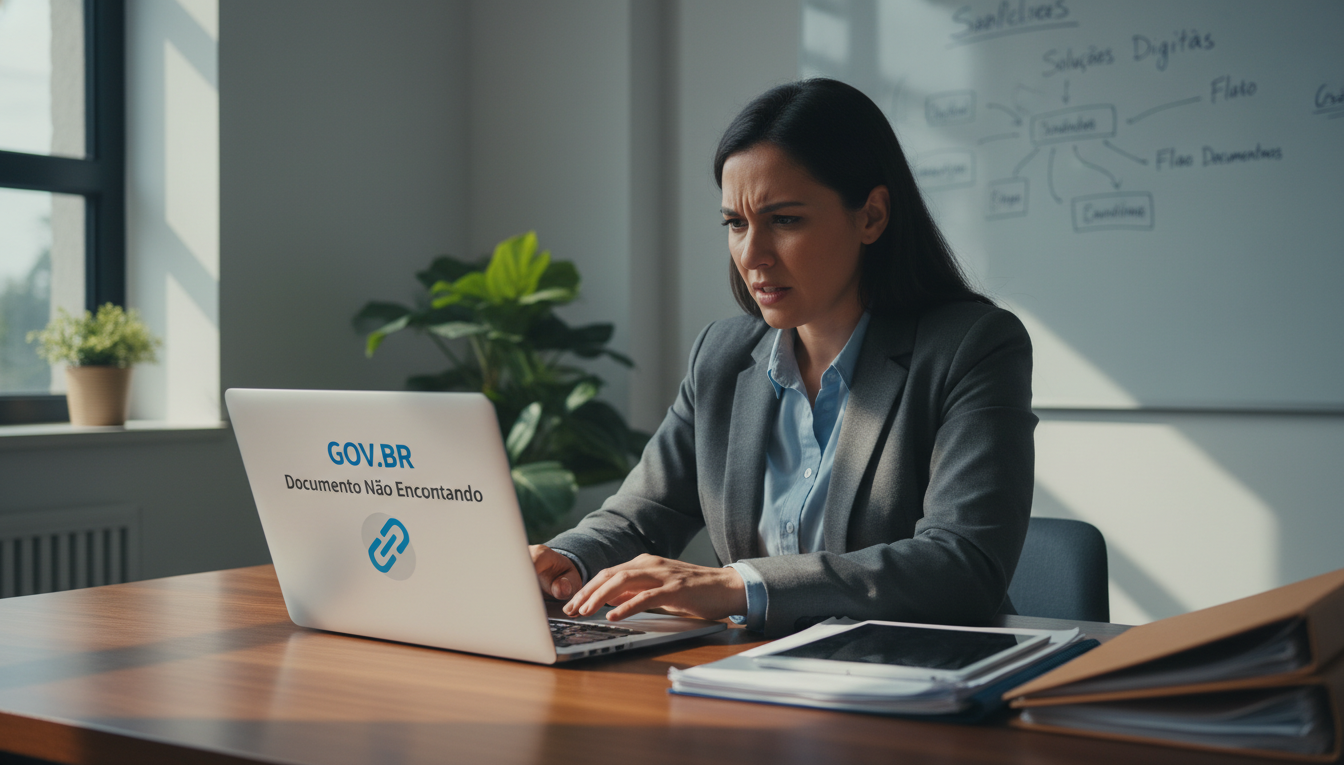erro documento digital não aparece gov.br