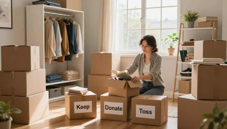 declutter before moving