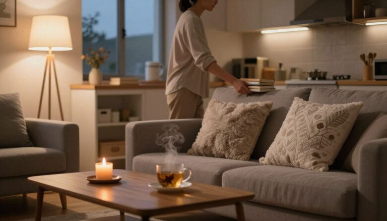 evening routine home reset