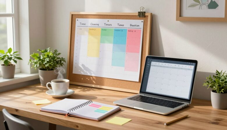 time blocking home tasks