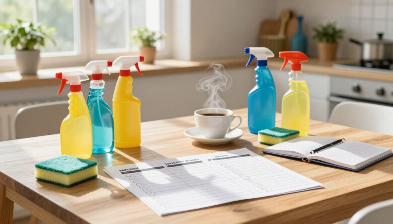 weekly cleaning schedule